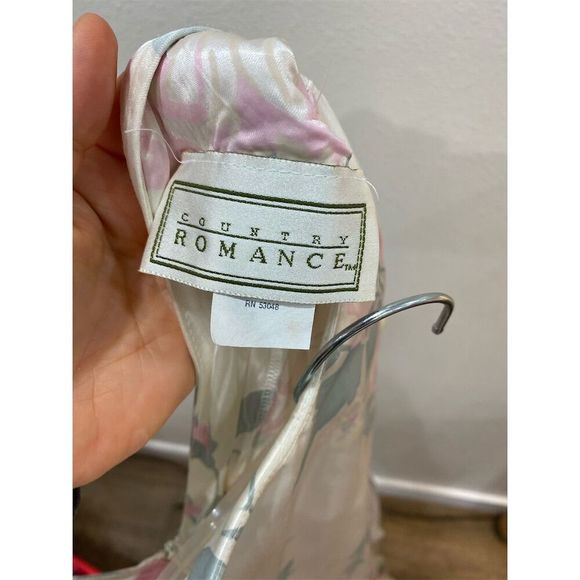 Country Romance Women's 5-6 Pink Floral Short Dress Party Cocktail Vintage - Picture 4 of 6